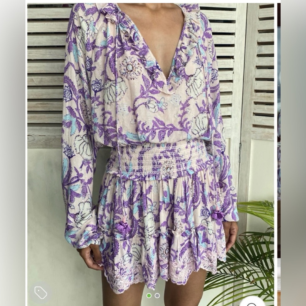 Hemant and Nandita Floral Purple and Cream Dress